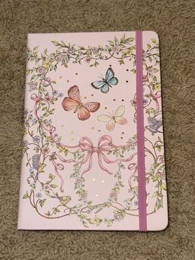 Floral Butterfly Hardcover Journal - Pink